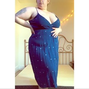 Universal Threads Chambray Midi Wrap Dress